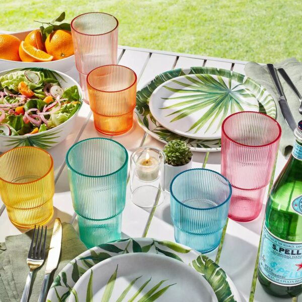 Member's Mark Shatterproof 12-piece Drinkware Set Ribbed - Image 4