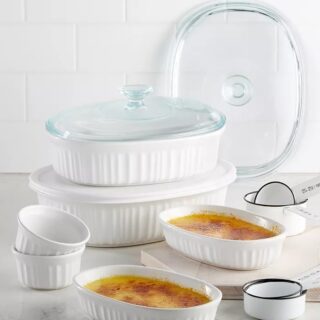 CORNINGWARE French White 10 Piece Bakeware Set