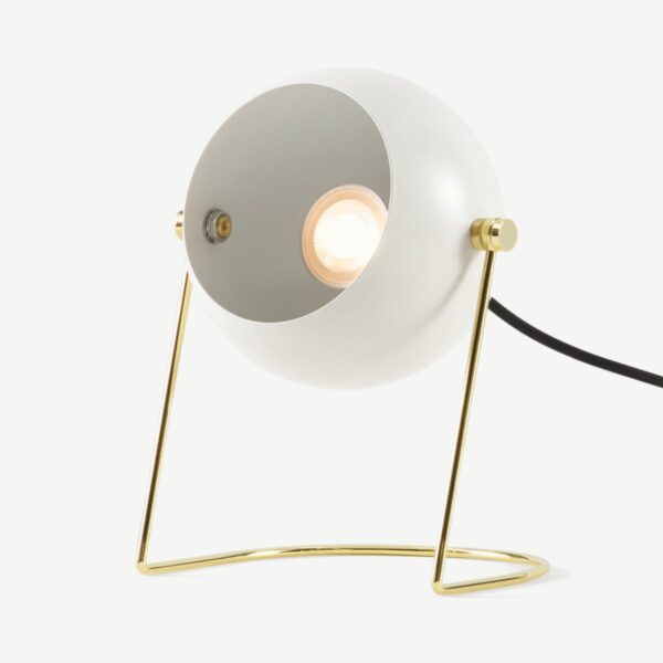 Brunswick Layered Metal Table Lamp - Warm Grey and Brass - Image 2