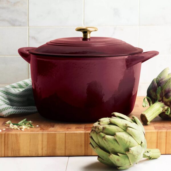 Tramontina Enameled Cast Iron 7-quart Dutch Oven  - Cranberry