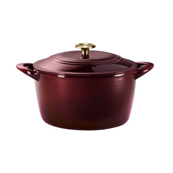 Tramontina Enameled Cast Iron 7-quart Dutch Oven  - Cranberry - Image 2