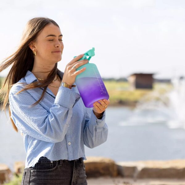 Simple Modern 64-oz Tritan Plastic Summit Water Bottle With Flip Straw - Tropical Seas & Oasis - Image 4