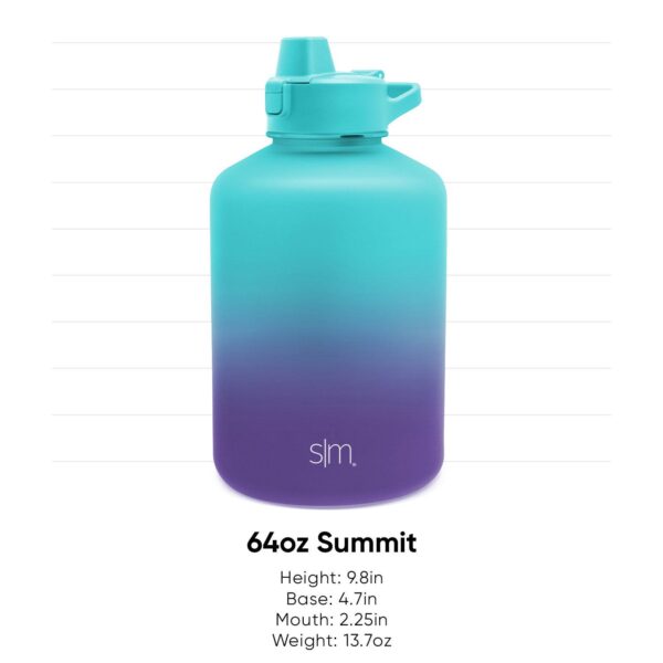 Simple Modern 64-oz Tritan Plastic Summit Water Bottle With Flip Straw - Tropical Seas & Oasis - Image 5