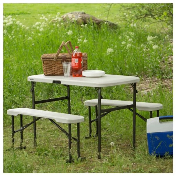 Lifetime Folding Picnic Table With Benches - Image 4