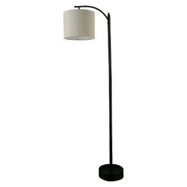 Downbridge Floor Lamp With Shade Black/tan -Linen- Threshold 61 3/4 " Tall - Image 4