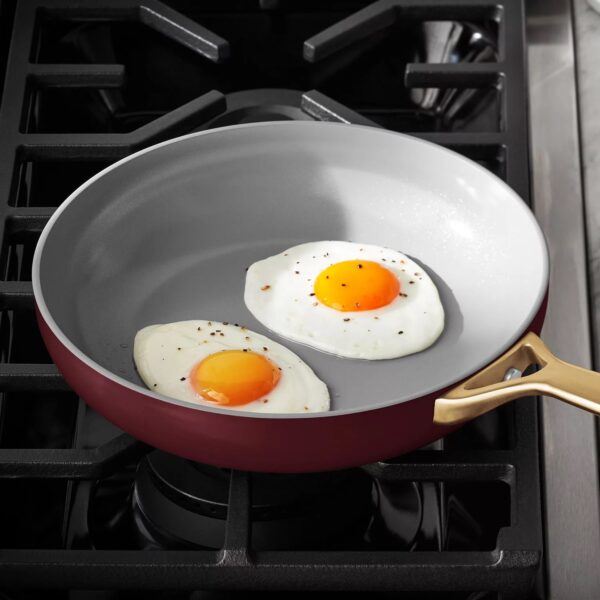 Member's Mark 11-piece Modern Ceramic Cookware Set -Burugundy - Image 5