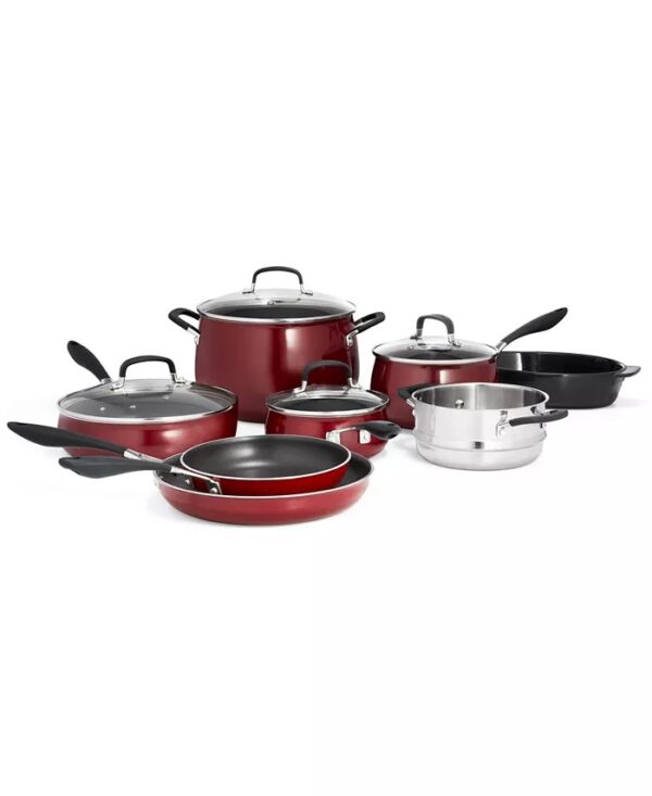 Belgique Nonstick Aluminum Red 12-Pc. Cookware Set, Created for Macy's - Image 8