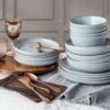 Overandback Options - 16-Piece Stoneware Dinnerware Set - Blue