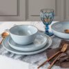 Overandback Options - 16-Piece Stoneware Dinnerware Set - Blue - Image 3