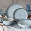 Overandback Options - 16-Piece Stoneware Dinnerware Set - Blue - Image 4