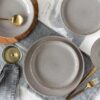 Overandback Options - 16-Piece Stoneware Dinnerware Set - Grey - Image 4