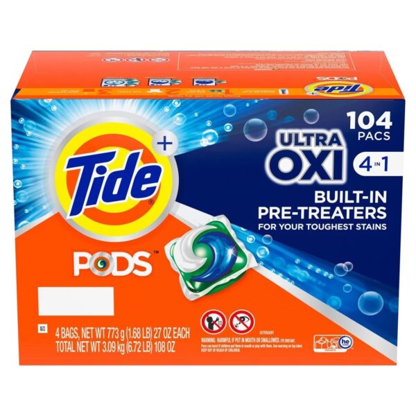Tide Pods With Ultra Oxi He Laundry Detergent Pods - 104-count - Image 4
