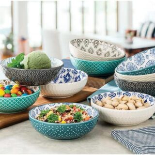 Signature Housewares - 10 Pcs Stoneware Bowls