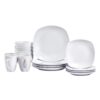 Tabletops Gallery Logan Square Dinnerware Set - 16 Piece - White