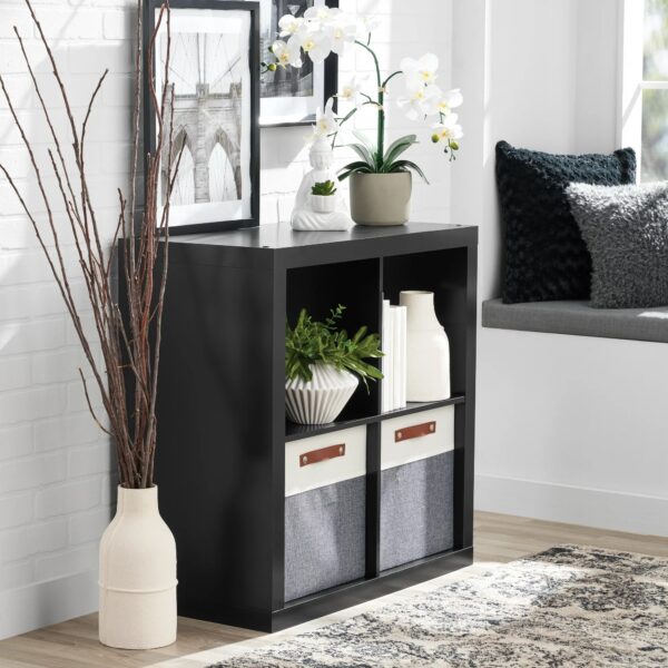 Brightroom Storage 4 Cube Organizer -Black - 13”