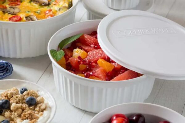Corningware French White 8-Piece Ceramic Bakeware Set - Image 2