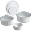 Corningware French White 8-Piece Ceramic Bakeware Set
