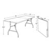 Cosco 8 Foot Centerfold Folding Table - White - Image 9
