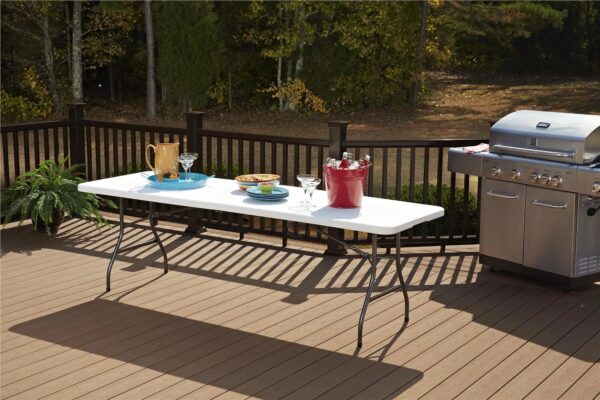 Cosco 8 Foot Centerfold Folding Table - White - Image 5