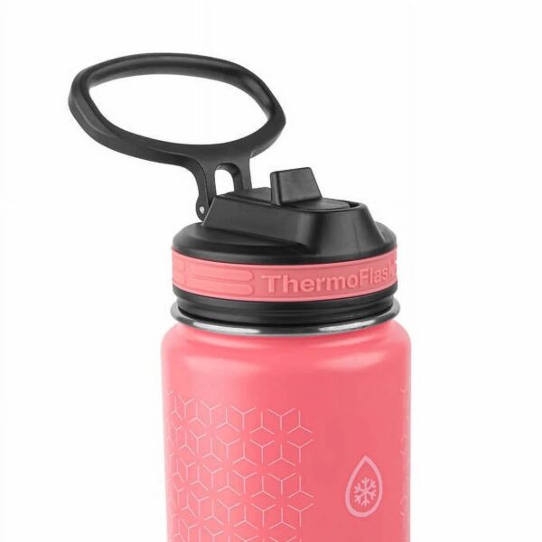 Thermoflask Stainless Steel Insulated Water Bottles - 24oz x 2-pack - White & Coral - Image 2