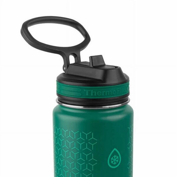Thermoflask Stainless Steel Insulated Water Bottles - 24oz x 2-pack - Green & Black - Image 3