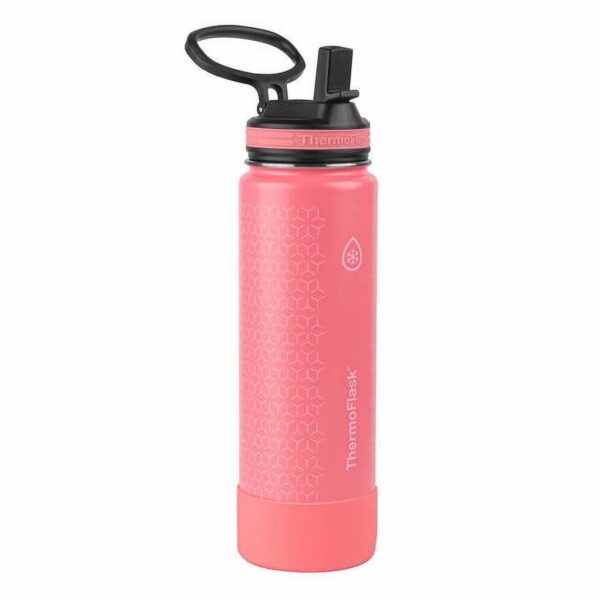 Thermoflask Stainless Steel Insulated Water Bottles - 24oz x 2-pack - White & Coral - Image 6