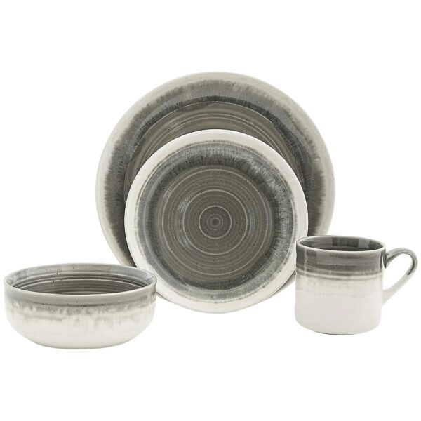 Baum Hearth 16-piece Casual Grey Ceramic Dinnerware Set - Image 6