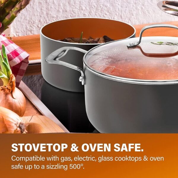 The Gotham Steel Pro Non-stick Hard Anodized Set - 8pc Cookware Set - Image 8