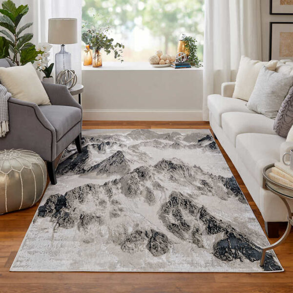 Feizy Jewel Area Rug Collection - Silver/Gray Mountains Rug - 2 Ft. 10 In. X 7 Ft. 10 In. - Image 7