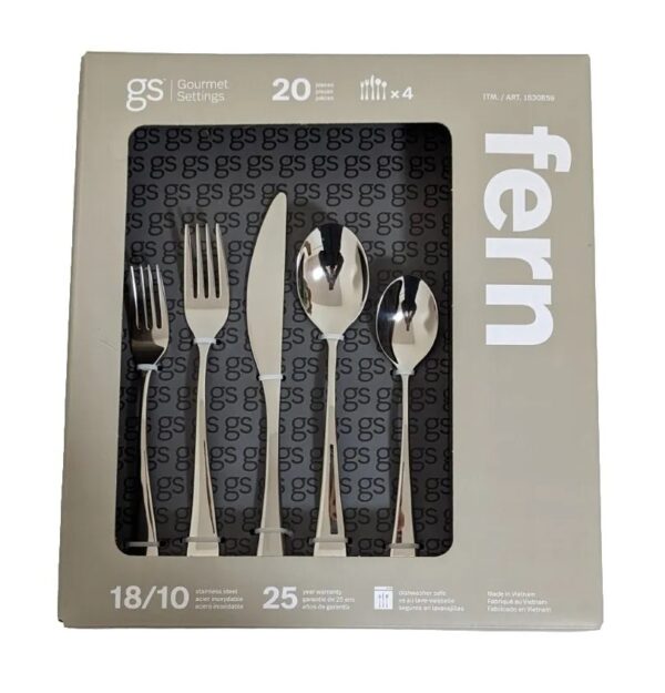 Gourmet Settings 20-piece Fern Flatware Set - Image 4