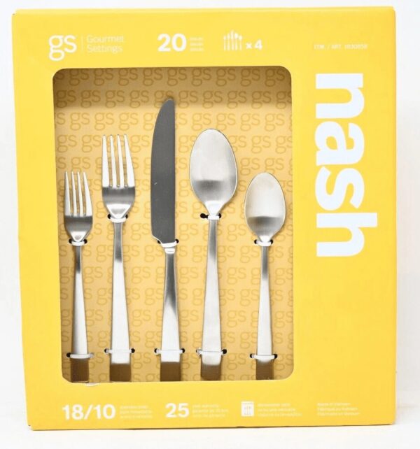 Gourmet Settings 20-piece Nash Flatware Set