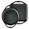 Tramontina Pre-seasoned Cast Iron Grill And Griddle Set, 2 Pack - Image 7