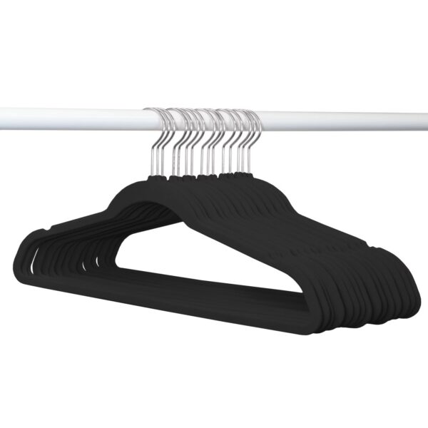Member's Mark Elite Velvet Hangers With Chrome Hooks -50 Pcs - Black