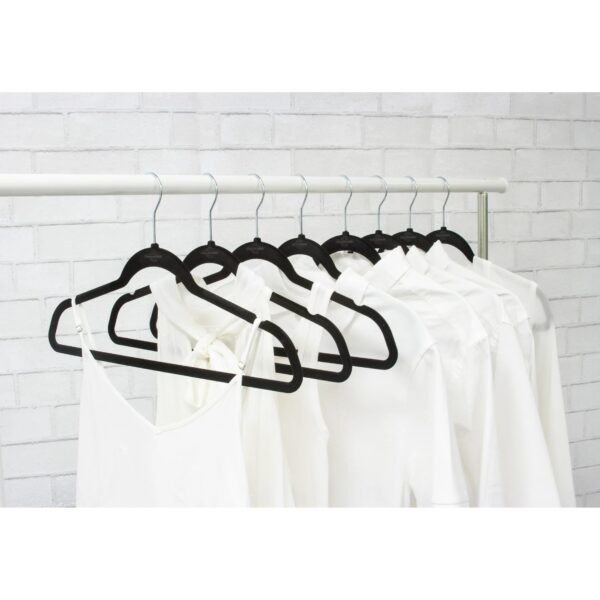Member's Mark Elite Velvet Hangers With Chrome Hooks -50 Pcs - Black - Image 3