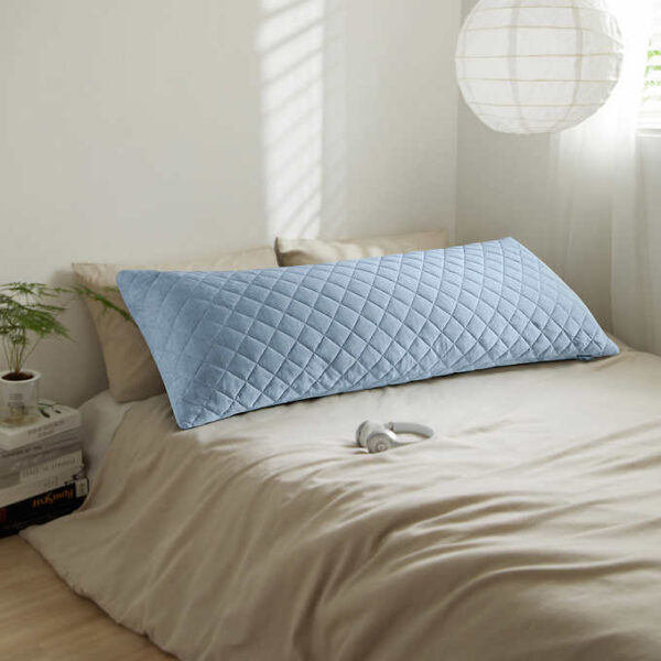 Essential Comfort 20" x 54" Quilted Cooling Body Pillow (Blue)