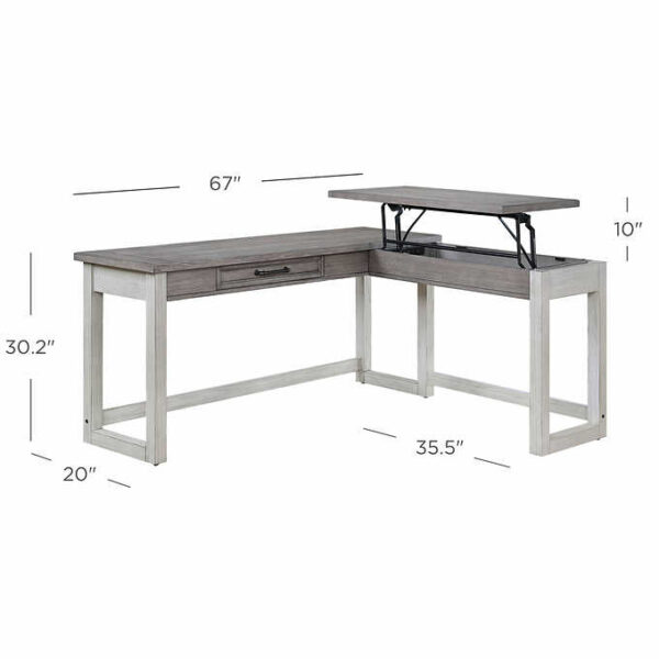 Bayside Furnishings Evelyn Mae Corner Desk/Table - Image 3
