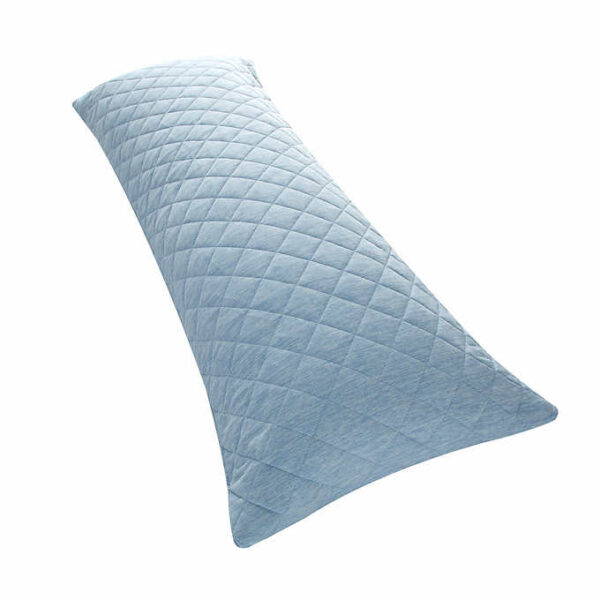 Essential Comfort 20" x 54" Quilted Cooling Body Pillow (Blue) - Image 4