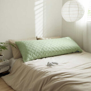 Essential Comfort 20" x 54" Quilted Cooling Body Pillow (Green)