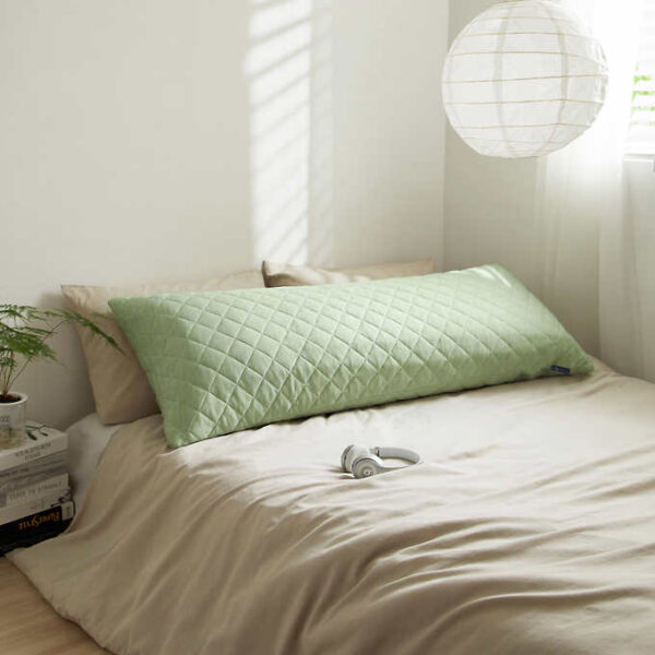 Essential Comfort 20" x 54" Quilted Cooling Body Pillow (Green)
