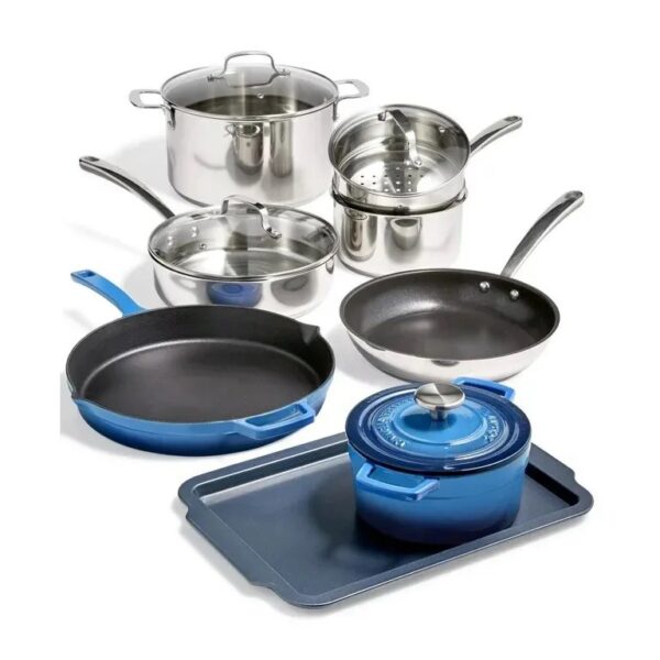 Martha Stewart Collection 12-Pc. Mixed Material Cookware Set - Image 4