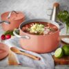 Member's Mark 11-piece Modern Ceramic Cookware Set -Coral - Image 3
