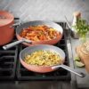 Member's Mark 11-piece Modern Ceramic Cookware Set -Coral - Image 4