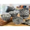 Signature Bowls - 6 Piece - Black Printed