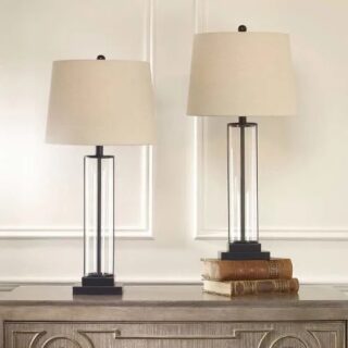 Costco Paris Glass Table Lamp - 2 In 1