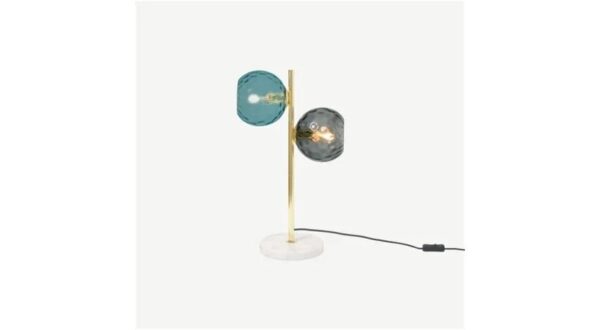 Ilaria Multicoloured Glass And Brass Table Lamp