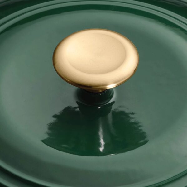 Tramontina Enameled Cast Iron 7-quart Dutch Oven  - Spruce With Gold Knob - Image 5