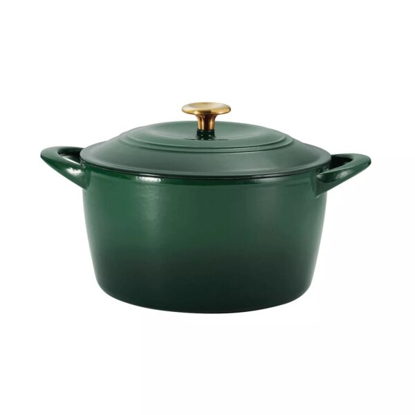 Tramontina Enameled Cast Iron 7-quart Dutch Oven  - Spruce With Gold Knob - Image 8