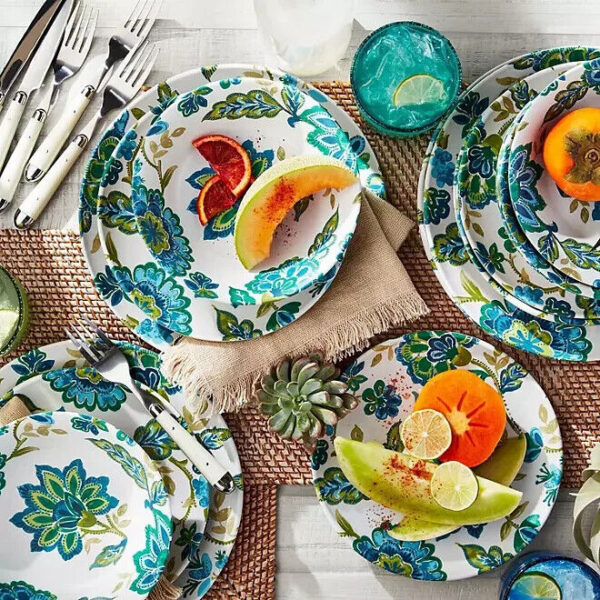 Member's Mark 18pc Jacobean Melamine Dinnerware Set - Image 2
