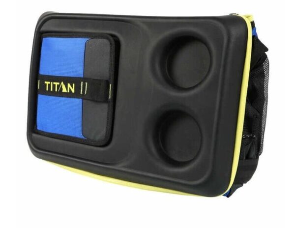 Titan 50-can Collapsible Cooler Tabletop & 2 Drink Holders Lid -Blue - Image 3