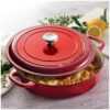 Tramontina Covered Enameled Cast Iron Braiser - 3.8L - Red - Image 2